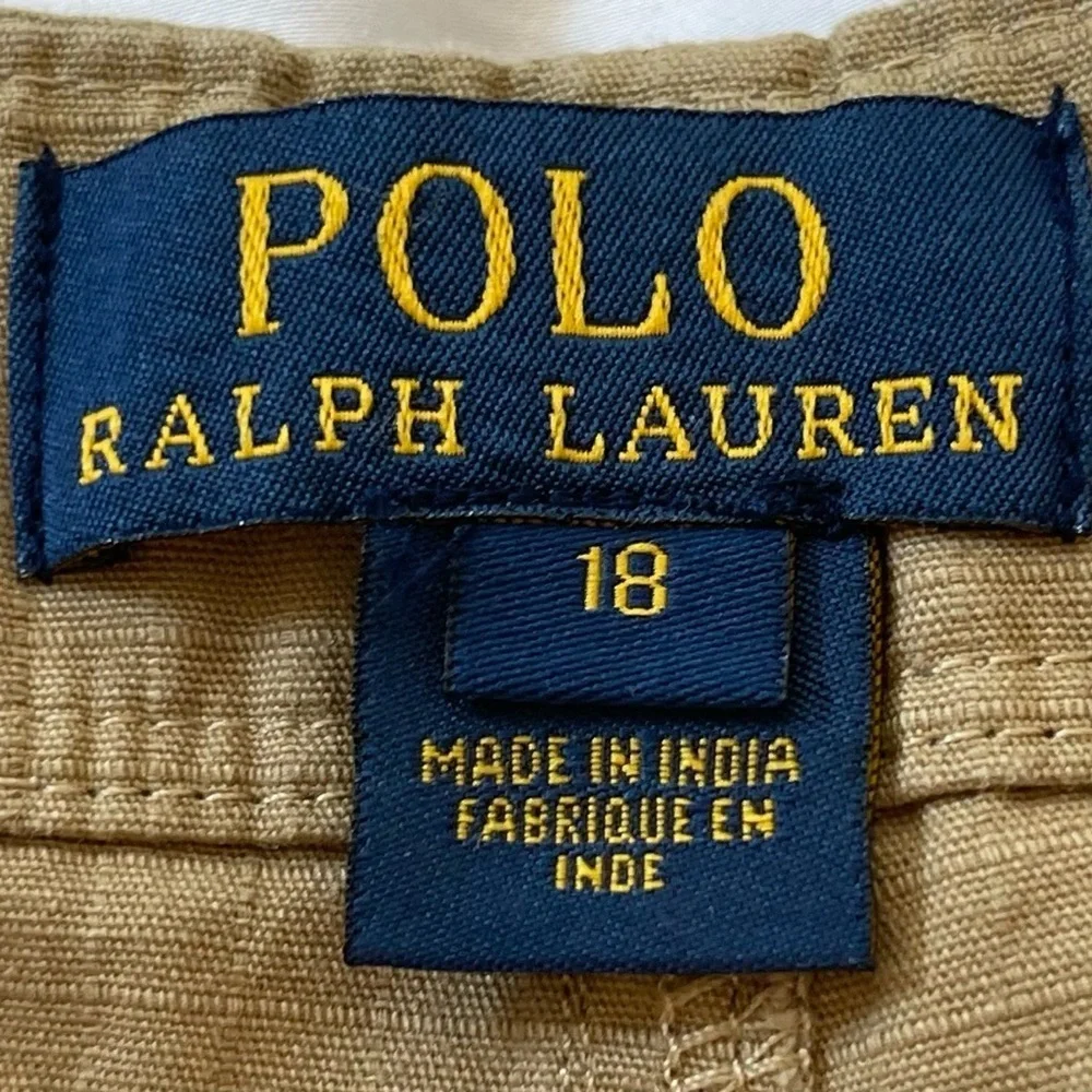 Polo Ralph Lauren Shorts Kids 18 Tan Cargo Chino Shorts